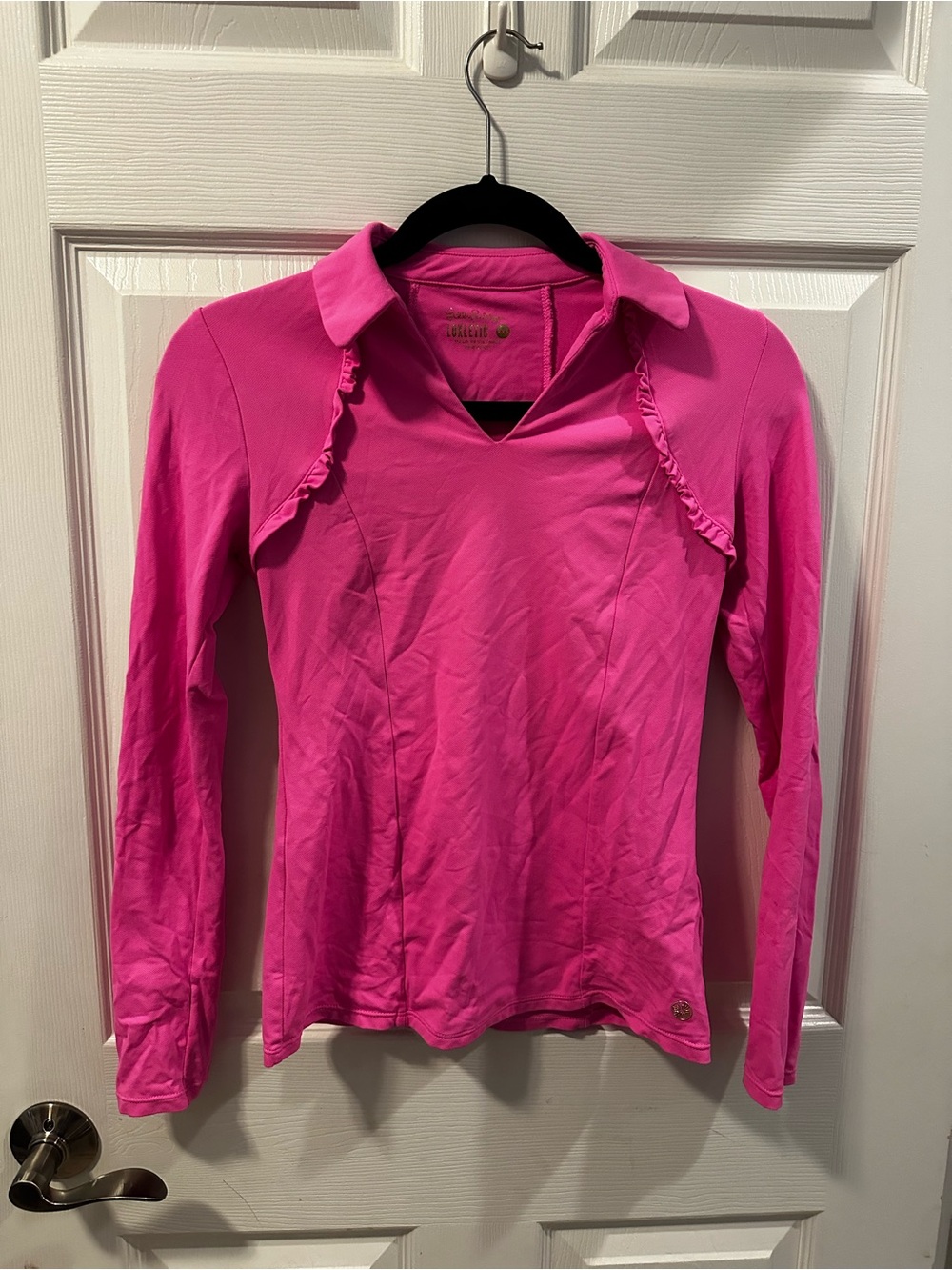 Lilly Pulitzer Martina Polo XXS Pink Long Sleeve UPF 50+ Luxletic